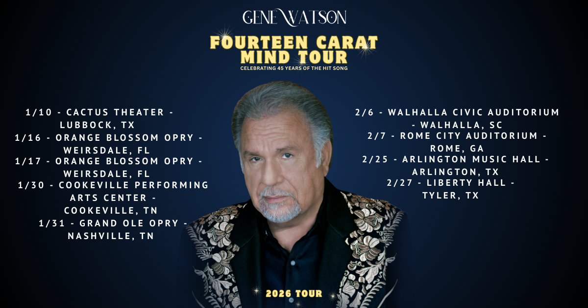 Gene Watson Fourteen Carat Mind Tour Poster 2026–2027
